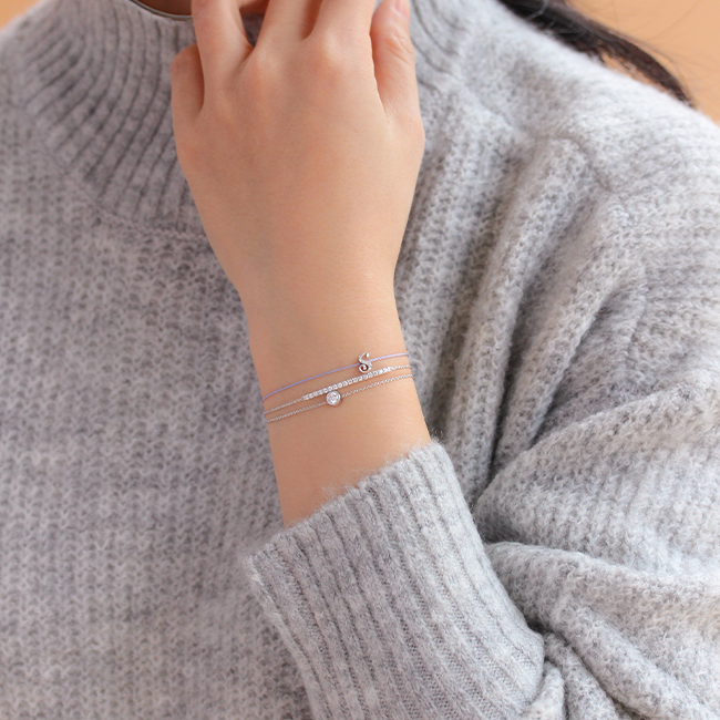 Bezel diamond bracelet